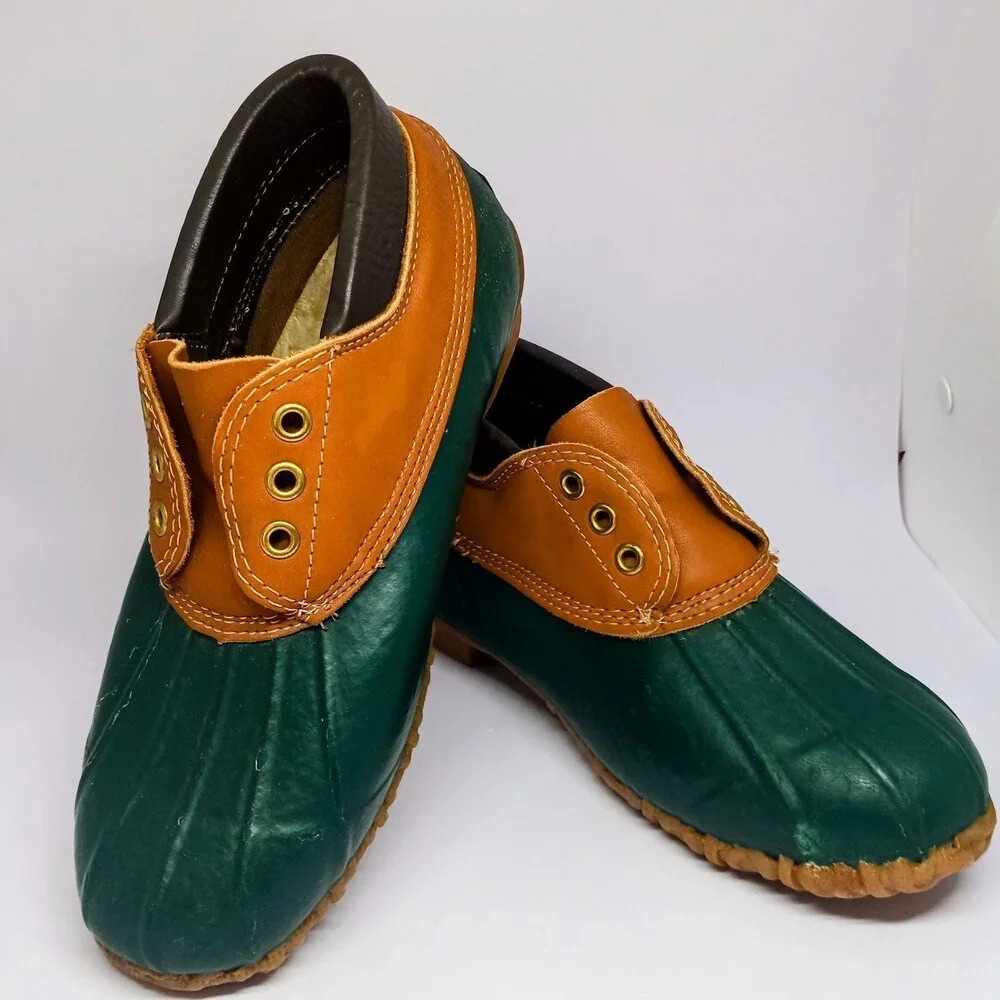 Eddie Bauer Size 6M Women Duck Rain Boots -Low Cut-Vintage-Gorpcore-Outdoor-